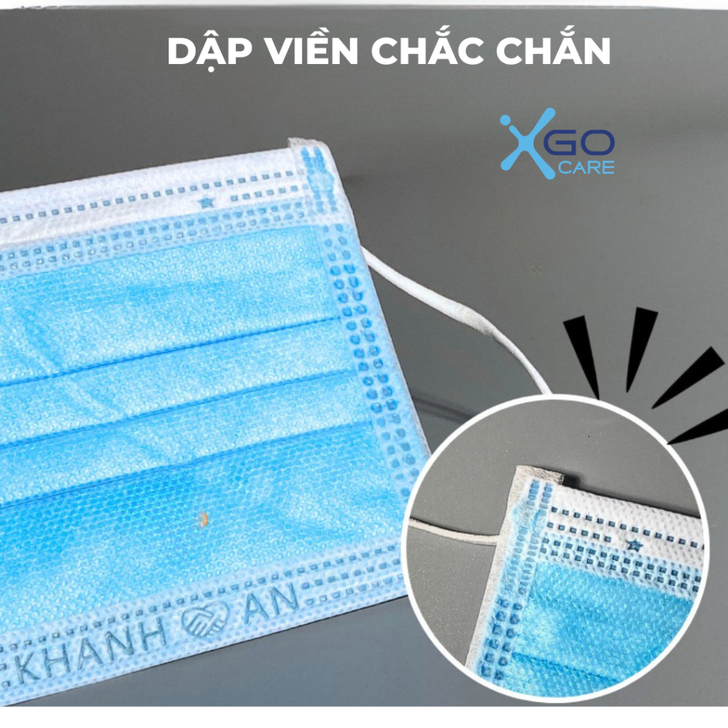 Khẩu trang y tế 4 lớp kháng khuẩn cao cấp Hộp 50 cái Khánh An