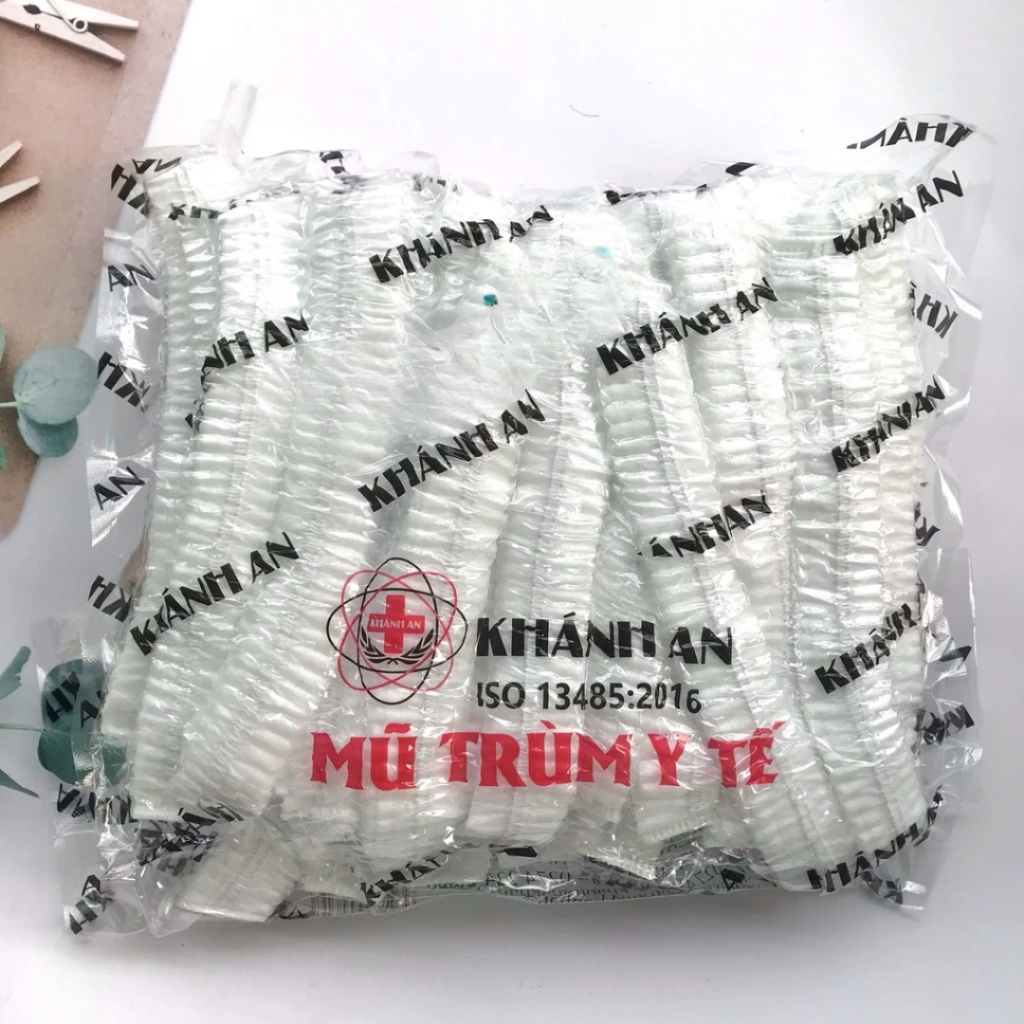 Mũ trùm đầu y tế nón con sâu tiệt trùng bao tóc y tế ngăn bụi vi khuẩn hiệu quả