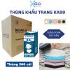 Thùng khẩu trang kf94 4d chính hãng KA99 Khánh An kháng khuẩn 4 lớp cao cấp thùng 300 cái x10KAKA99O