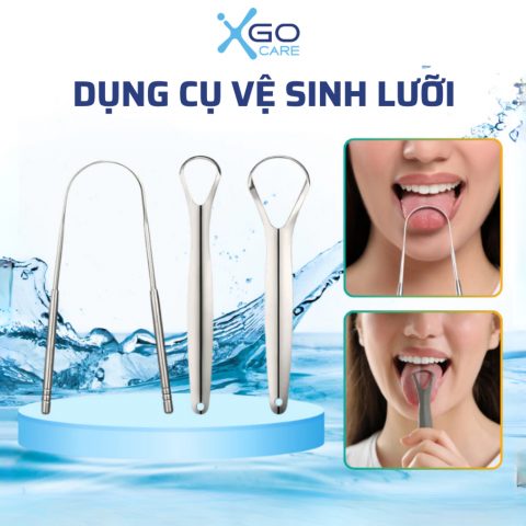 Cạo lưỡi cùng dụng cụ vệ sinh lưỡi chống rỉ sét an toàn giúp chống hôi miệng sạch lưỡi CN018
