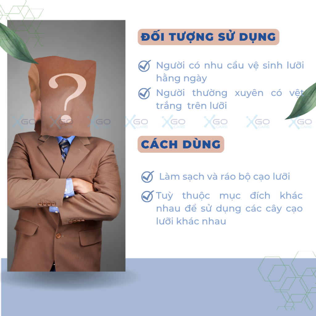 Cạo lưỡi cùng dụng cụ vệ sinh lưỡi chống rỉ sét an toàn giúp chống hôi miệng sạch lưỡi CN018