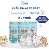 Set 100 cái khẩu trang cho bé sơ sinh đến 3 tuổi không đau tai với cấu trúc loc 99% bụi mịn hoạ tiết xinh xắn 5d An tâm