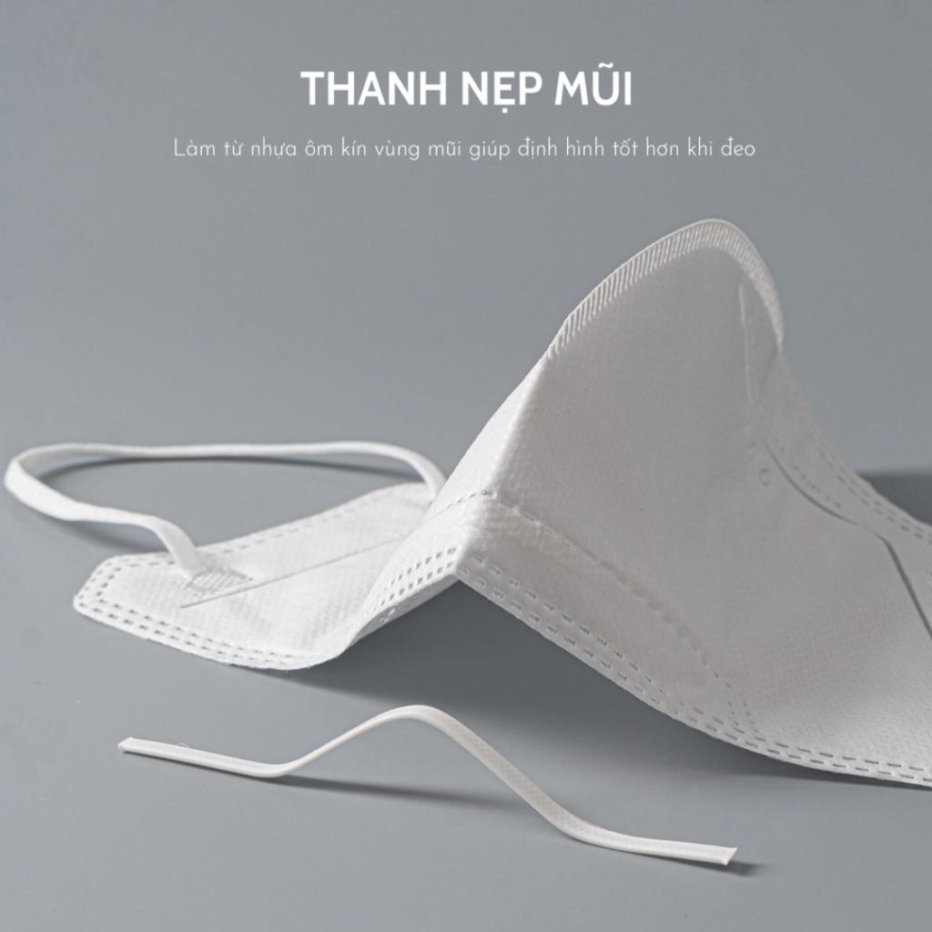 Set 5 bịch 50 cái khẩu trang 6d mask 4 lớp kháng khuẩn ngăn bụi mịn thiết kế thời trang chính hãng An Tâm