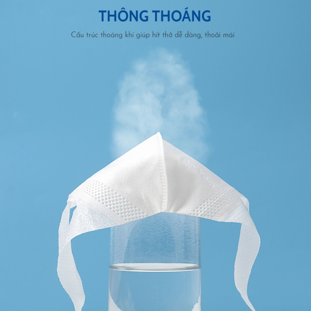 Hộp 50 cái Khẩu trang trẻ em 3D An Tâm đa lớp kháng khuẩn ngăn ngừa bụi mịn cho bé từ 3-8 tuổi AT3D50C