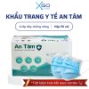 Khẩu trang y tế An Tâm 4 lớp kháng khuẩn chống nắng tia uv không sù lông hộp 50 cái