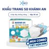 Hộp 30 cái Khẩu trang 4 lớp kháng khuẩn chống tia uv 5D Khánh An cái lọc bụi siêu mịn đến 95% KA5DO