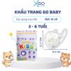 Set 100 cái khẩu trang 6D cho bé An Tâm kids cho em bé 3 tuổi đến 8 tuổi giúp kháng khuẩn lọc bụi dễ thở AT6DC