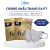 Combo khẩu trang 6A PT mask chính hãng 4 lớp dày dặn chống bụi mịn chống nắng đủ màu sắc thời trang PT6AO