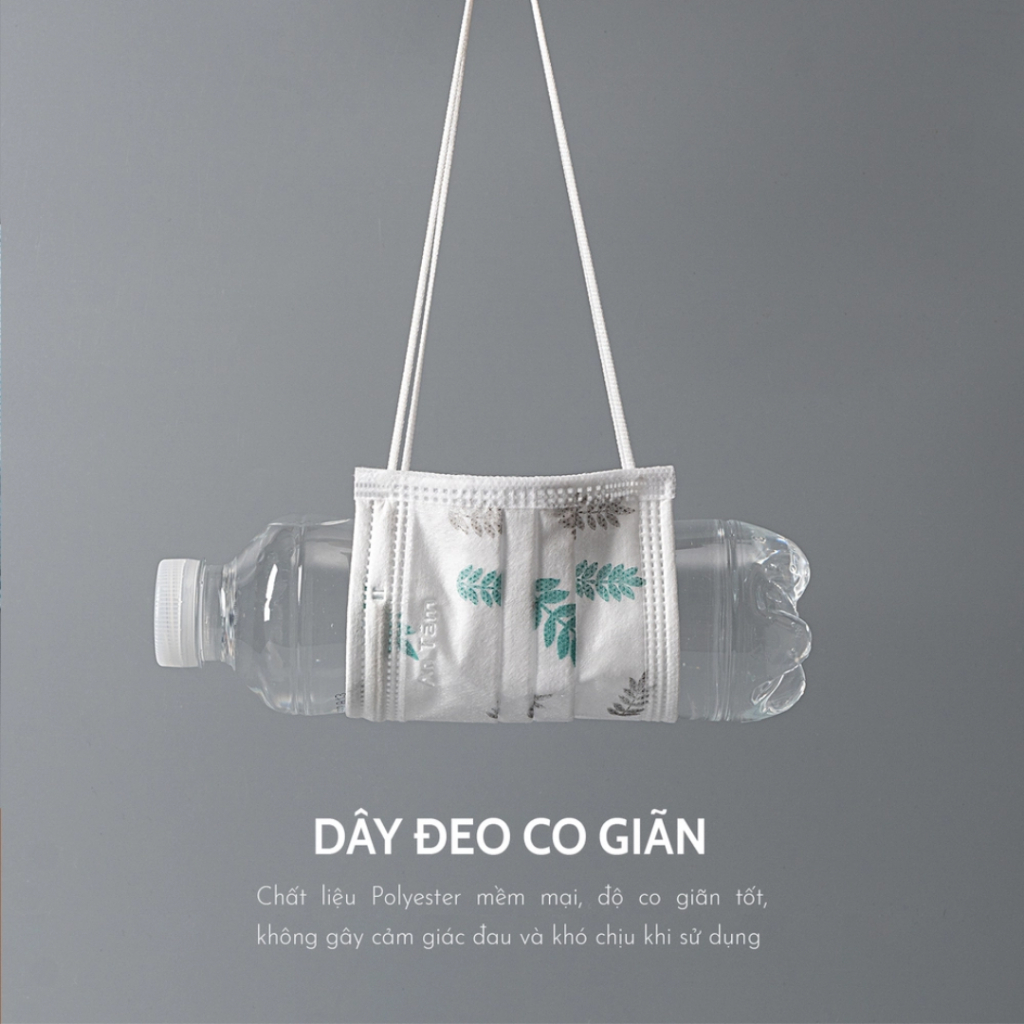 Khẩu trang An Tâm khẩu trang in hình họa tiết dễ thương cao cấp 4 lớp kháng khuẩn chống thấm nước lọc bụi hộp 50c ATHTOH