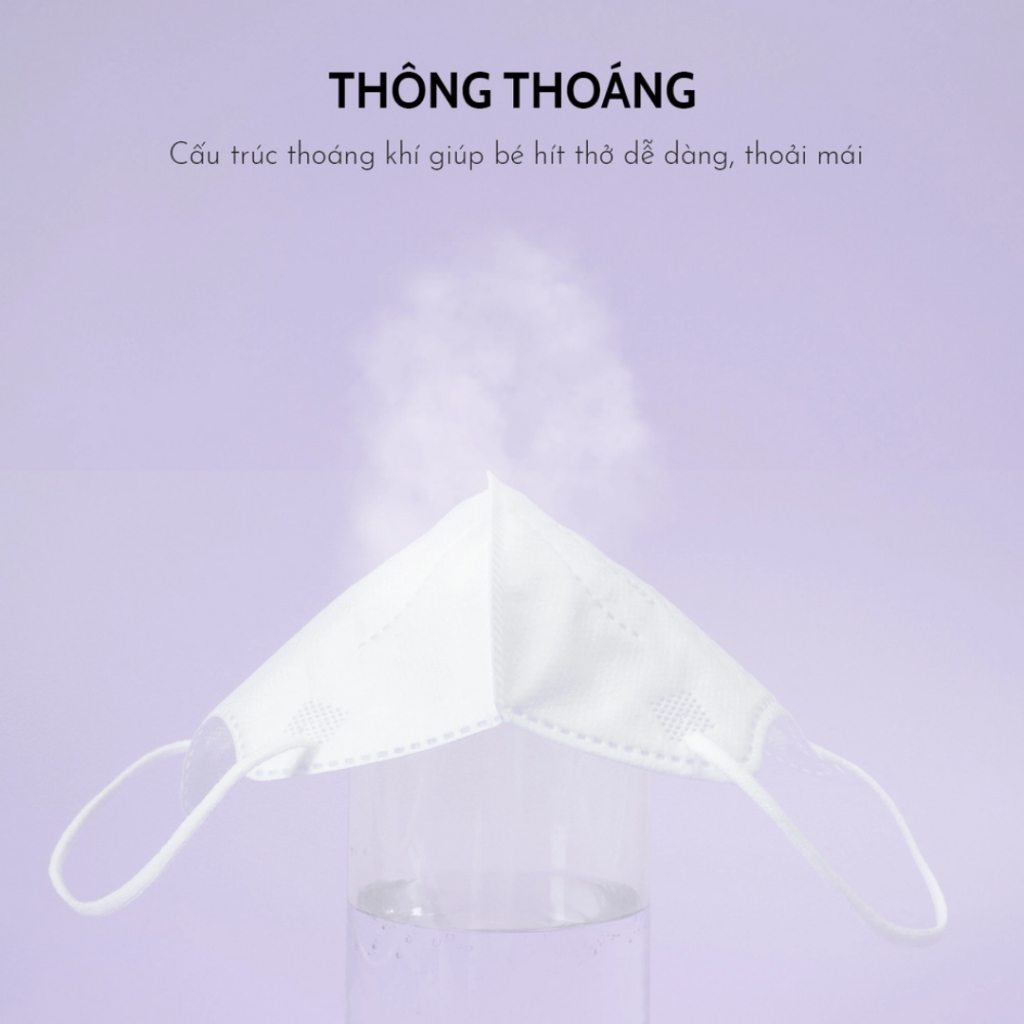 Set 50 cái khẩu trang trẻ em 6D An Tâm hoạt hình kháng khuẩn cho bé từ 3 đến 8 tuổi giúp lọc bụi dễ thở x5AT6DC