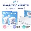 Khăn giấy khô mini bỏ túi 3 lớp mềm mịn nhỏ gọn siêu tiện lợi không mùi dễ dàng mang theo gói 8 tờ