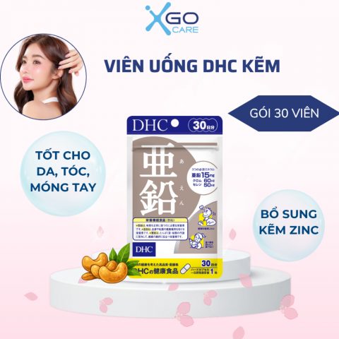Viên uống DHC bổ sung Kẽm Zinc hỗ trợ làm đẹp da khỏe tóc tốt cho trí não 30 viên 30 ngày TPN7.27