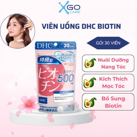 Viên uống DHC Biotin giúp tóc và móng chắc khỏe hỗ trợ mọc tóc Biotin gói 30 viên 30 ngày TPN7.28