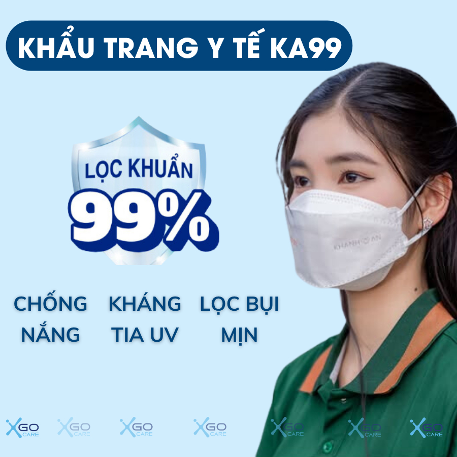 Khẩu trang 4D KF94 Khánh An chống bụi mịn 4 lớp cao cấp hộp 30 cái KAKA99O