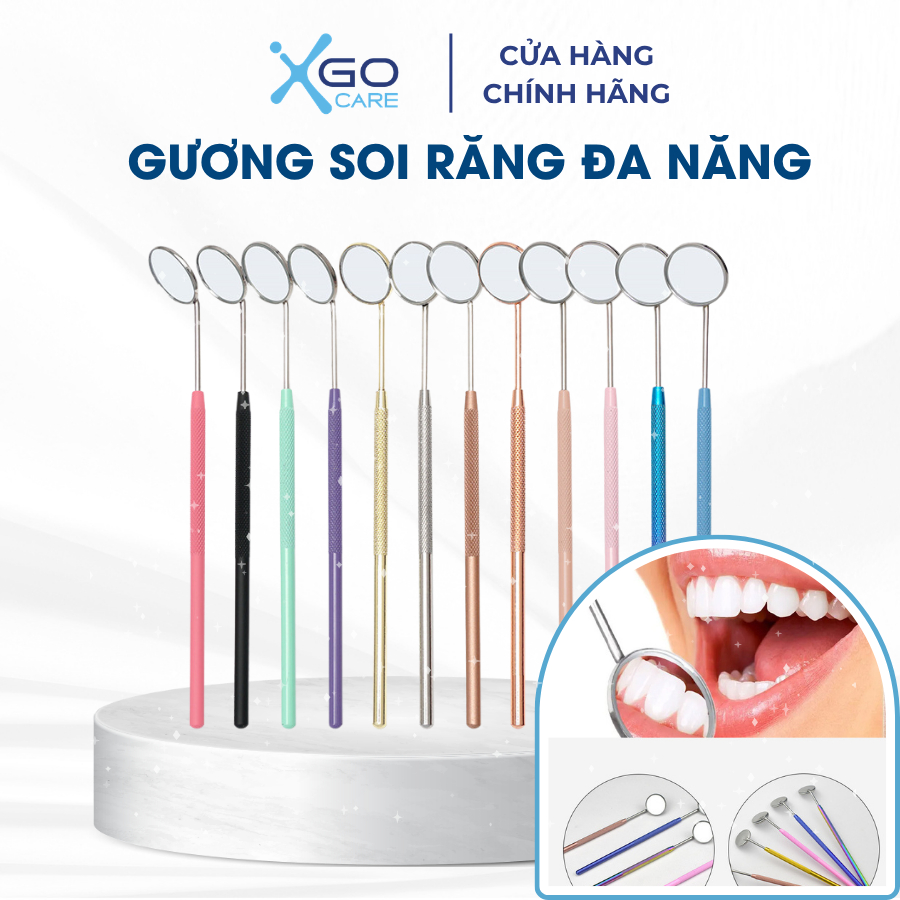 Gương soi răng miệng đa năng dụng cụ được thiết kế tinh tế an toàn sử dụng để soi mi và soi răng miệng CN014