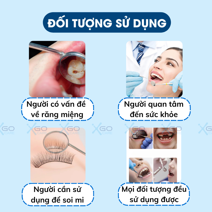 Gương soi răng miệng đa năng dụng cụ được thiết kế tinh tế an toàn sử dụng để soi mi và soi răng miệng CN014