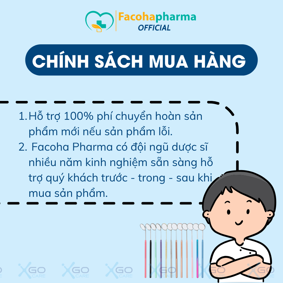 Gương soi răng miệng đa năng dụng cụ được thiết kế tinh tế an toàn sử dụng để soi mi và soi răng miệng CN014