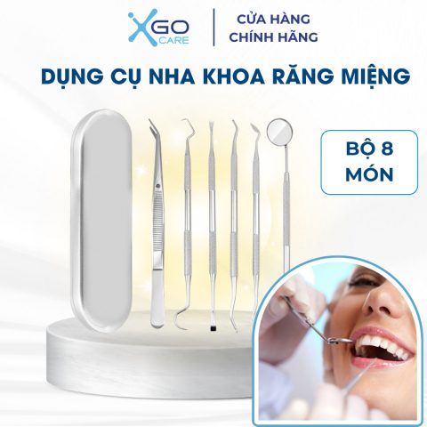 Dụng cụ nha khoa bộ dụng cụ 6 món bằng inox 304 chống rỉ sét chống hôi miệng làm sạch và chăm sóc răng miệng CN014