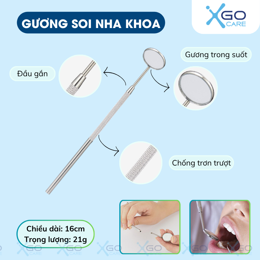 Dụng cụ nha khoa bộ dụng cụ 6 món bằng inox 304 chống rỉ sét chống hôi miệng làm sạch và chăm sóc răng miệng CN014