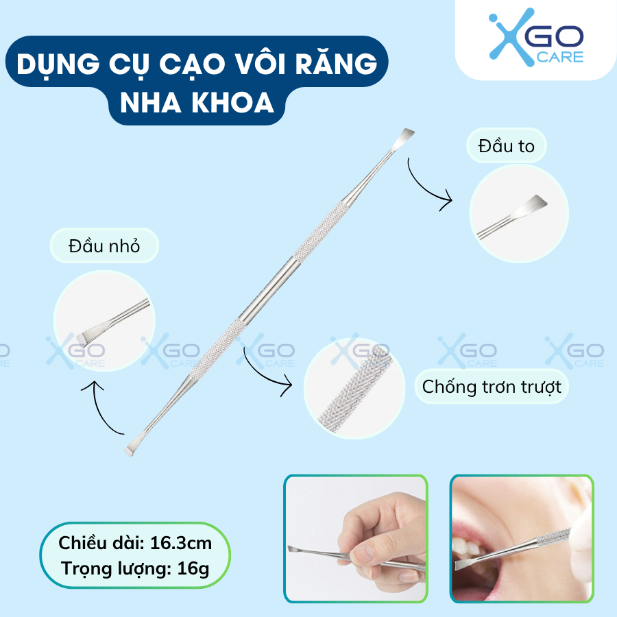 Dụng cụ nha khoa bộ dụng cụ 6 món bằng inox 304 chống rỉ sét chống hôi miệng làm sạch và chăm sóc răng miệng CN014