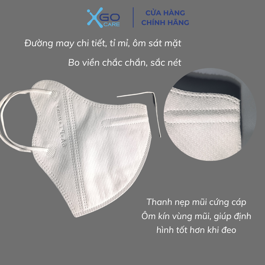 Khẩu trang 6A PT 4 lớp giúp kháng khuẩn vượt trội ngăn chặn khói bụi và chống tia UV toàn diện gói 10 cái PT6AO