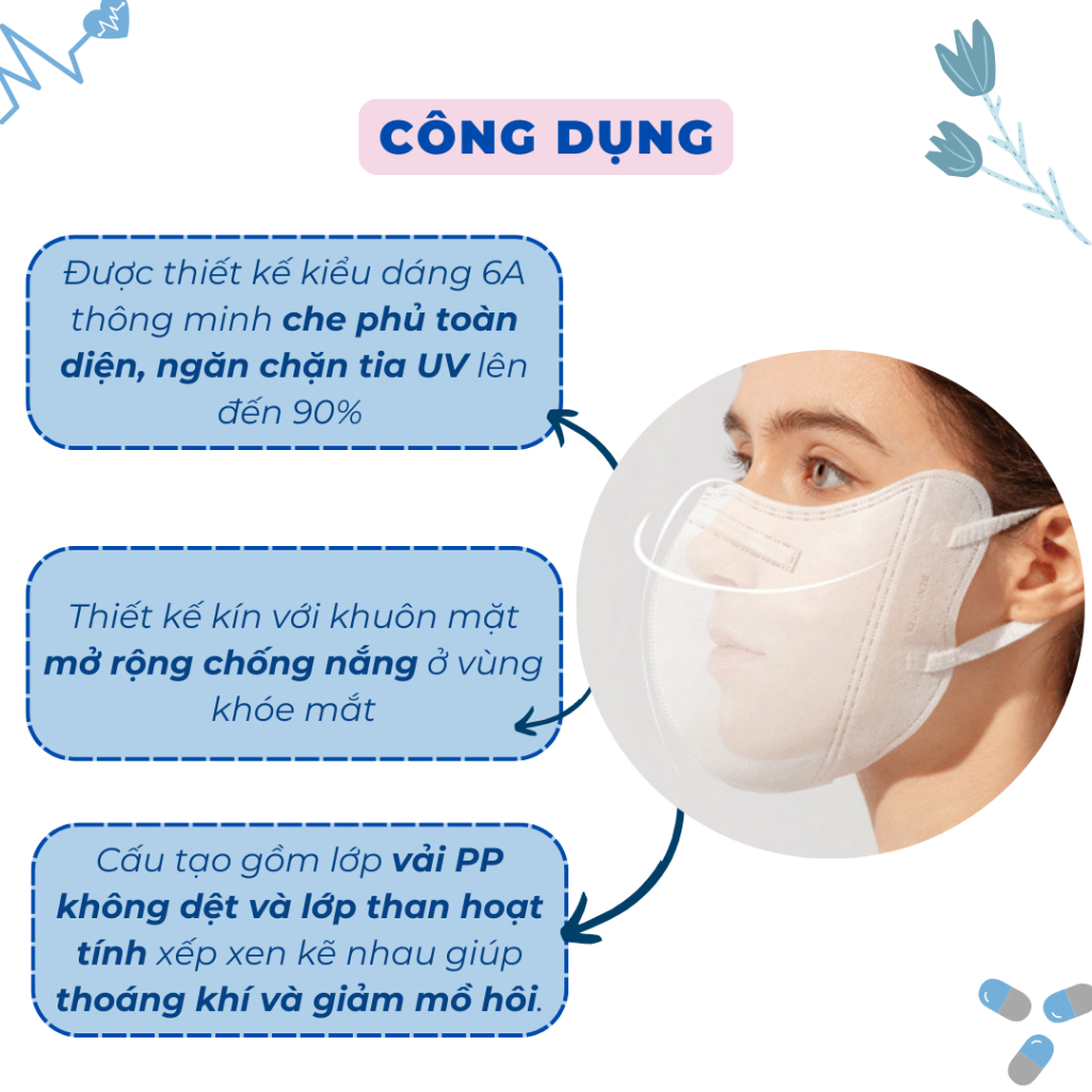 Thùng sỉ khẩu trang 6A Phương Tuyến 4 lớp kháng khuẩn dày dặn có đệm mũi chắc chắn độ che phủ cao PT6A