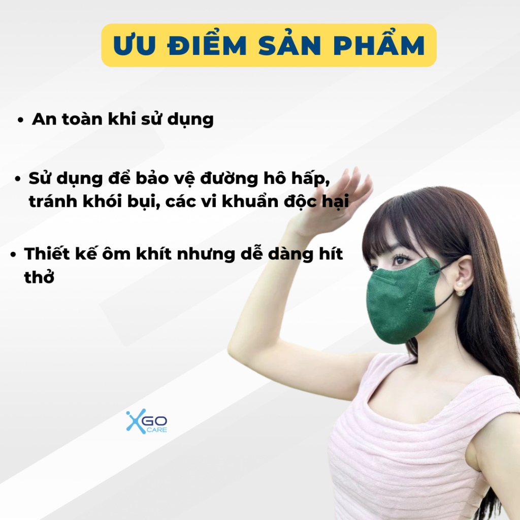 Khẩu trang 6A An Tâm 4 lớp chống nắng toàn diện chống bụi mịn hiệu quả thùng khẩu trang 100 cái tiện ích