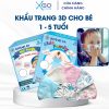 Set 5 hộp 50 cái khẩu trang cho bé 3D Mask Kids Khánh An kháng khuẩn chống bụi mịn dành cho bé từ 1-8 tuổi