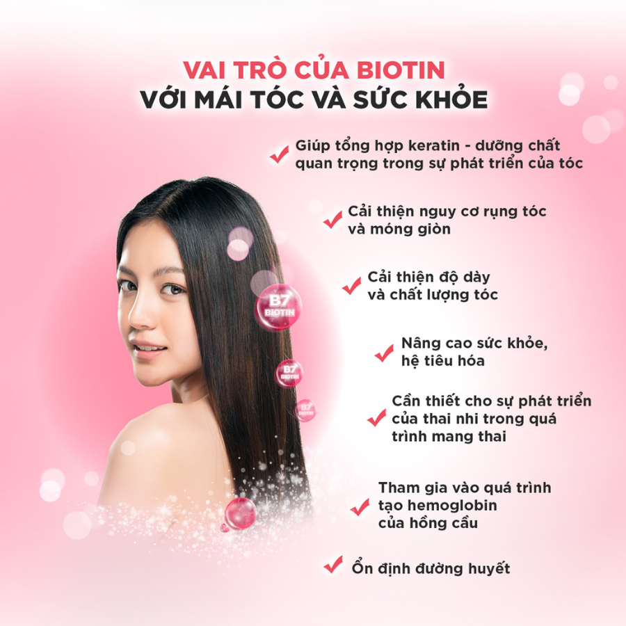 Viên uống DHC Biotin Nhật Bản ngăn rụng tóc giúp tóc chắc khỏe gói 30 viên 30 ngày TPN7.28