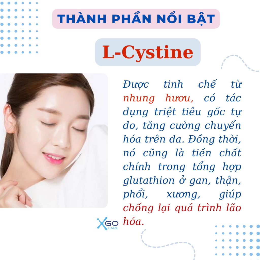 L cystine Phils Lin 500mg viên uống sáng da giảm nám ngăn rụng tóc chống lão hóa giúp móng chắc khỏe hiệu quả hộp 60 vên